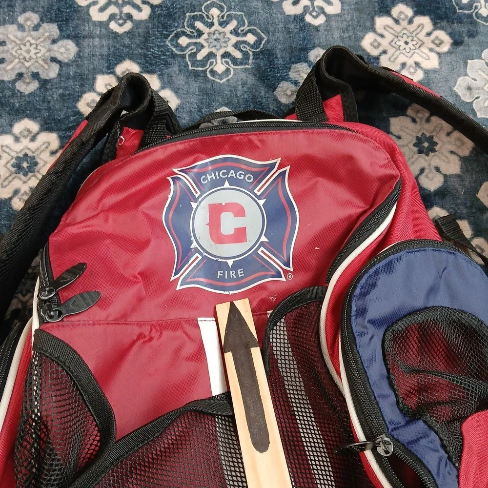 Adidas Chicago Fire MLS Backpack Equipment‎ Bag 18x16 Soccer
